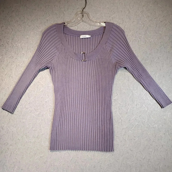 Ricki's Purple Knit Long Sleeve Scoop-Neck  Sweater in Size Large - Picture 6 of 10